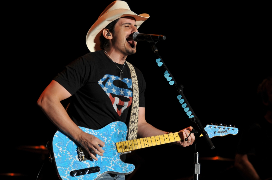 Brad Paisley Performs for US Navy